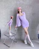  ĐẦM THUN HAI DÂY D7243 