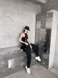  Soft Arc Jersey Joggers QUẦN ĐEN LAI BO NẮP TÚI Q9032 