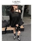  QUẦN SHORT NHUNG ĐEN VIỀN REN S737Q2 