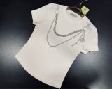  ÁO TRẮNG SILVER CHAIN THUN TAY NGẮN KÈM XÍCH A93830 