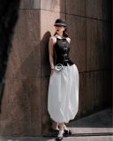  Black Swan Pearl Top ÁO ĐEN CỔ TRẮNG S706A2 