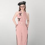  Pink Pants With Black Lines Quần Hồng Kaki Q1879 