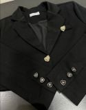  BLAZER ĐEN TRÁI TIM VÀNG ÉLÉGANCE A11295 