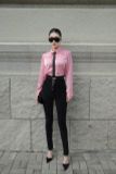  Rosy Discipline Shirt ÁO HỒNG BI ĐEN A126107 + CAVAT ĐEN DA 