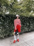  Red Silver Line Shorts Quần Lửng Đỏ Viền Bạc Ánh Kim Q11111 