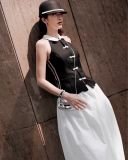  Black Swan Pearl Top ÁO ĐEN CỔ TRẮNG S706A2 