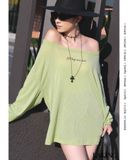  ÁO XANH BƠ THUN TAY DÀI OVERSIZE S2094A4 