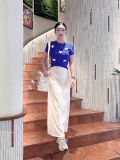  VÁY TRẮNG DÀI LỤA Ivory Flow Skirt   S723V2 