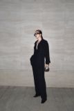  Velour Zebra Straight Pants Quần đen dài ống suông Vân Nhung Q9653 