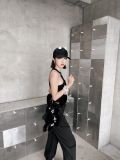  NÓN ĐEN TIM TRẮNG P1623 