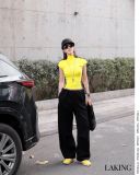  The Yellow Sporty Top ÁO VÀNG VIỀN ĐEN S464A8 
