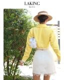  VÁY TRẮNG VIỀN REN LƯỢN SÓNG              V582 
