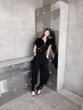  Soft Arc Jersey Joggers QUẦN ĐEN LAI BO NẮP TÚI Q9032 