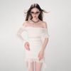  White jellyfish mesh dress ĐẦM TRẮNG D7212 