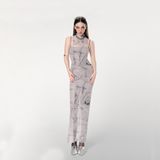  Grey mesh dress ĐẦM XÁM LƯỚI D7321 