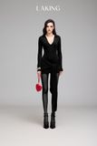  FEATHER BLACK DRESS ĐẦM ĐEN D7972 