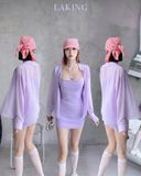  ĐẦM THUN HAI DÂY D7243 
