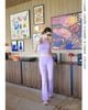  QUẦN TÍM DÀI ỐNG LOE Violet Flow Pants – Q95910 
