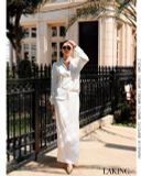 VÁY TRẮNG DÀI LỤA Ivory Flow Skirt   S723V2 