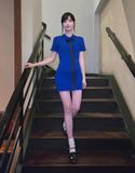  VÁY XANH COBAN NGẮN LAI XOẮN S718V6 