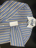  ÁO SƠMI TD XANH SỌC KẺ TRẮNG NÂU Azure Stripe Oversized Shirt K5A130 