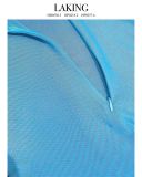  ĐẦM XANH AQUA NGẮN TAY DÀI THUN LƯỚI D5303 