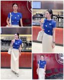  ÁO XANH THUN COBAN TN+ 2 TIM XANH + 3 TIM TRẮNG A93816 