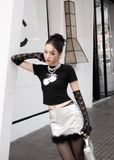  GĂNG TAY REN ĐEN HỞ NGÓN P1441 