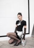  GĂNG TAY REN ĐEN HỞ NGÓN P1441 