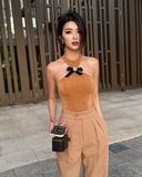  QUẦN NÂU DÀI XẾP LY Q18711 