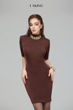 SPARKLING BROWN DRESS ĐẦM NÂU D8201 