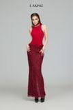  SPARKLING RED LONG SKIRT VÁY ĐỎ S743V2 
