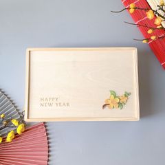 Hộp Quà Tết Phúc Lộc 3 – Hộp quà Tết hoa mai tinh tế