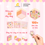  Sách Thiếu Nhi - Bộ 6 Cuốn Sách Sticker Sweet Home Trang Trí 3D 