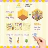  Sách Thiếu Nhi - Bộ 6 Cuốn Sách Sticker Sweet Home Trang Trí 3D 
