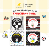  Sách Thiếu Nhi - Bộ 4 Cuốn Sách Em Bé Hạnh Phúc - Kích Thích Thị Giác Cho Bé 