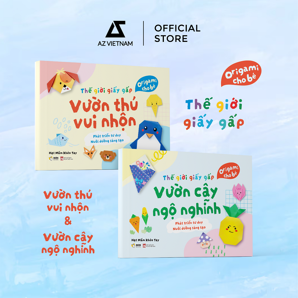  Sách Thiếu Nhi - Combo 2 Cuốn: Thế Giới Giấy Gấp (Vườn Cây Ngộ Nghĩnh + Vườn Thú Vui Nhộn) 