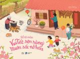  Sách - Sổ Tô Màu: Vui Tết Rộn Ràng, Muôn Sắc Nở Hoa 