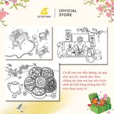  Sách - Sổ Tô Màu: Vui Tết Rộn Ràng, Muôn Sắc Nở Hoa 