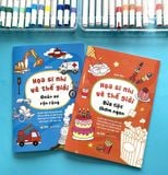  Sách Thiếu Nhi - Bộ Sách Tô Màu, Tập Vẽ Kèm Từ Vựng Song Ngữ Cho Bé Họa Sĩ Nhí Vẽ Thế Giới 