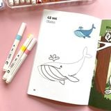  Sách Thiếu Nhi - Bộ Sách Tô Màu, Tập Vẽ Kèm Từ Vựng Song Ngữ Cho Bé Họa Sĩ Nhí Vẽ Thế Giới 