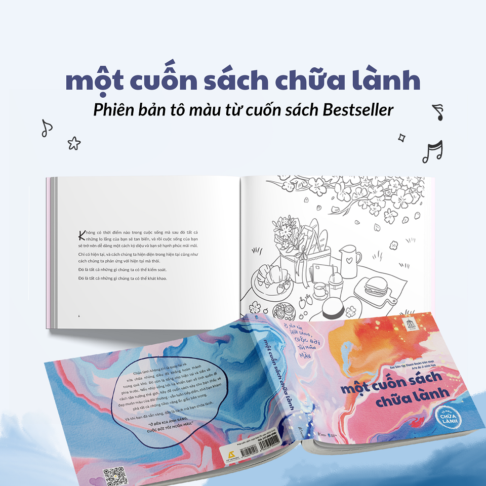  Sách Tô Màu - Một Cuốn Sách Chữa Lành (Tô Màu Chữa Lành) 