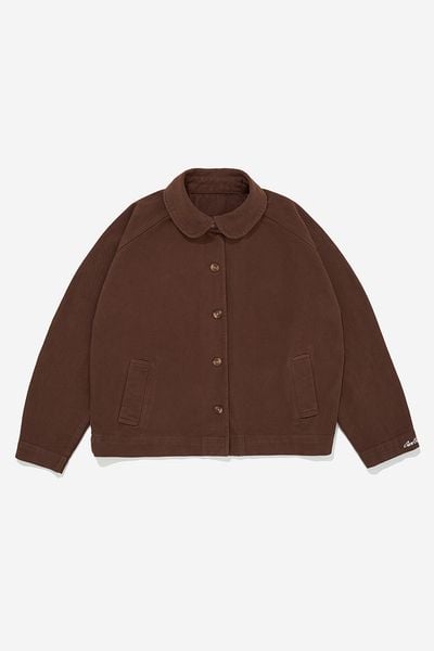 ÁO KHOÁC KAKI NỮ COLLAR - Nâu