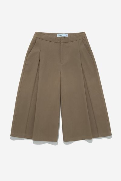 QUẦN LỬNG ỐNG RỘNG KAKI CULOTTES - Tan