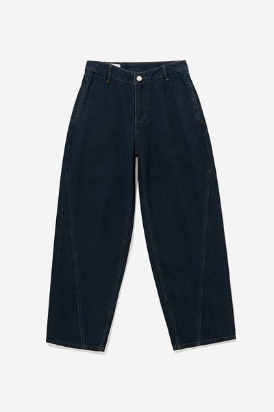 QUẦN JEAN NỮ ỐNG CONG BASIC - Indigo