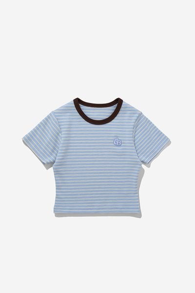 ÁO THUN NỮ BABYTEE STRIPED - Xanh dương