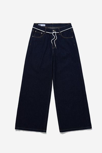 QUẦN JEAN NAM ỐNG SIÊU RỘNG BASIC - Indigo