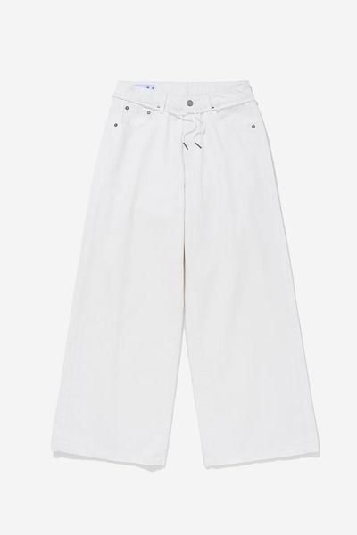 QUẦN JEAN NAM ỐNG SIÊU RỘNG BASIC - Trắng