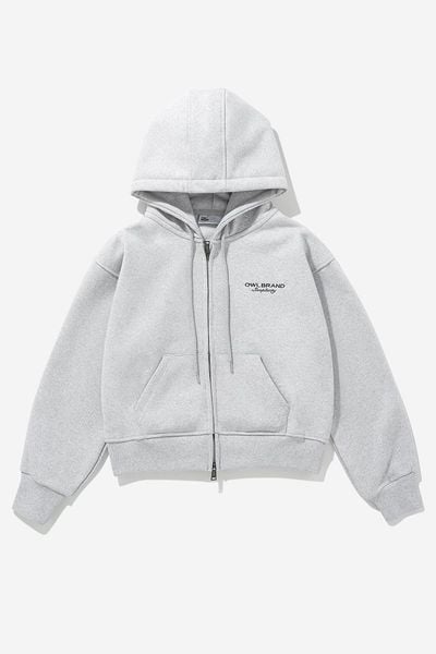 ÁO KHOÁC NỈ NỮ CROP 2.0 - Xám
