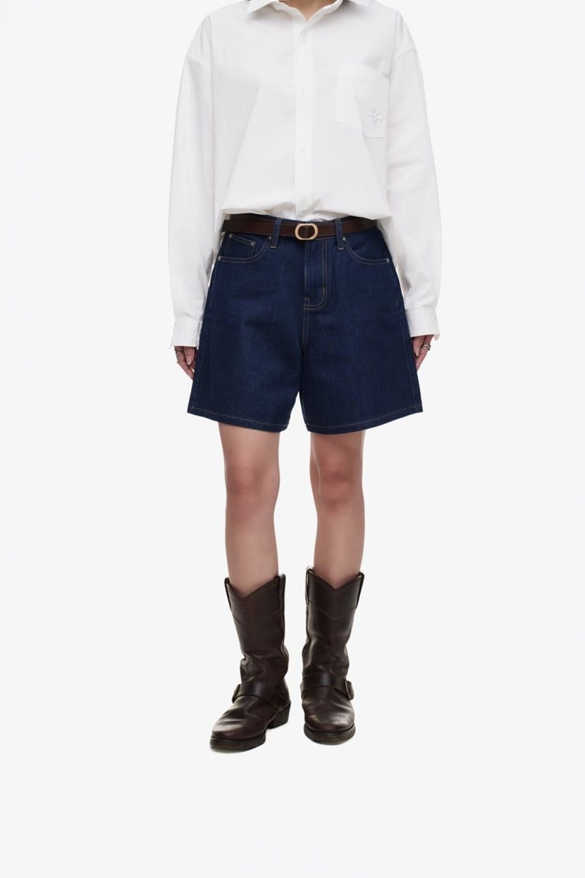 QUẦN SHORT JEAN NỮ DAD - Indigo